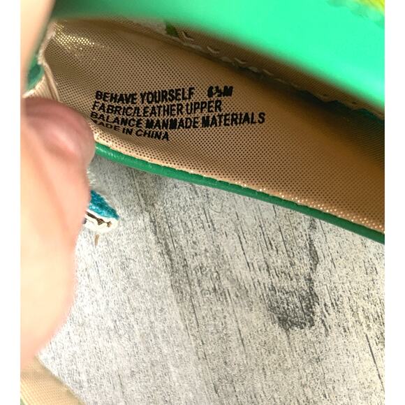 Poetic Licence Women’s 6.5 Green Floral Behave Yourself Heeled leather Sandals - Picture 7 of 7